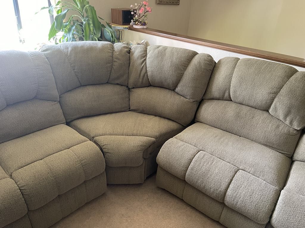 Like-New Sectional Recliner Sofa (Large, Sage Green) - $650 (Negotiable) - Priced to Sell!