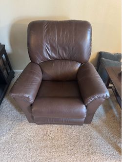 Brown Leather Recliner Chair