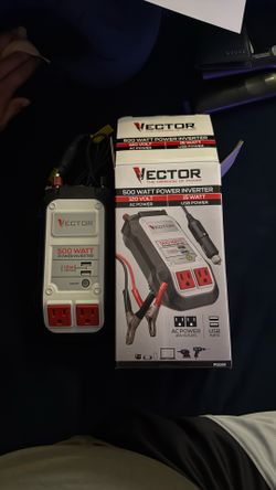VECTOR 500 Watt Power Inverter, Dual Power Inverter, Two USB Charging Ports