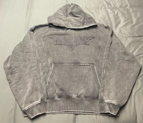 Men’s YoungLA Batman Oversized Gray Hoodie - Size Medium
