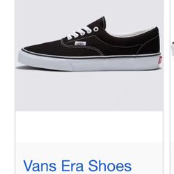 Vans Era Size 8 Woman Size 10 Men 