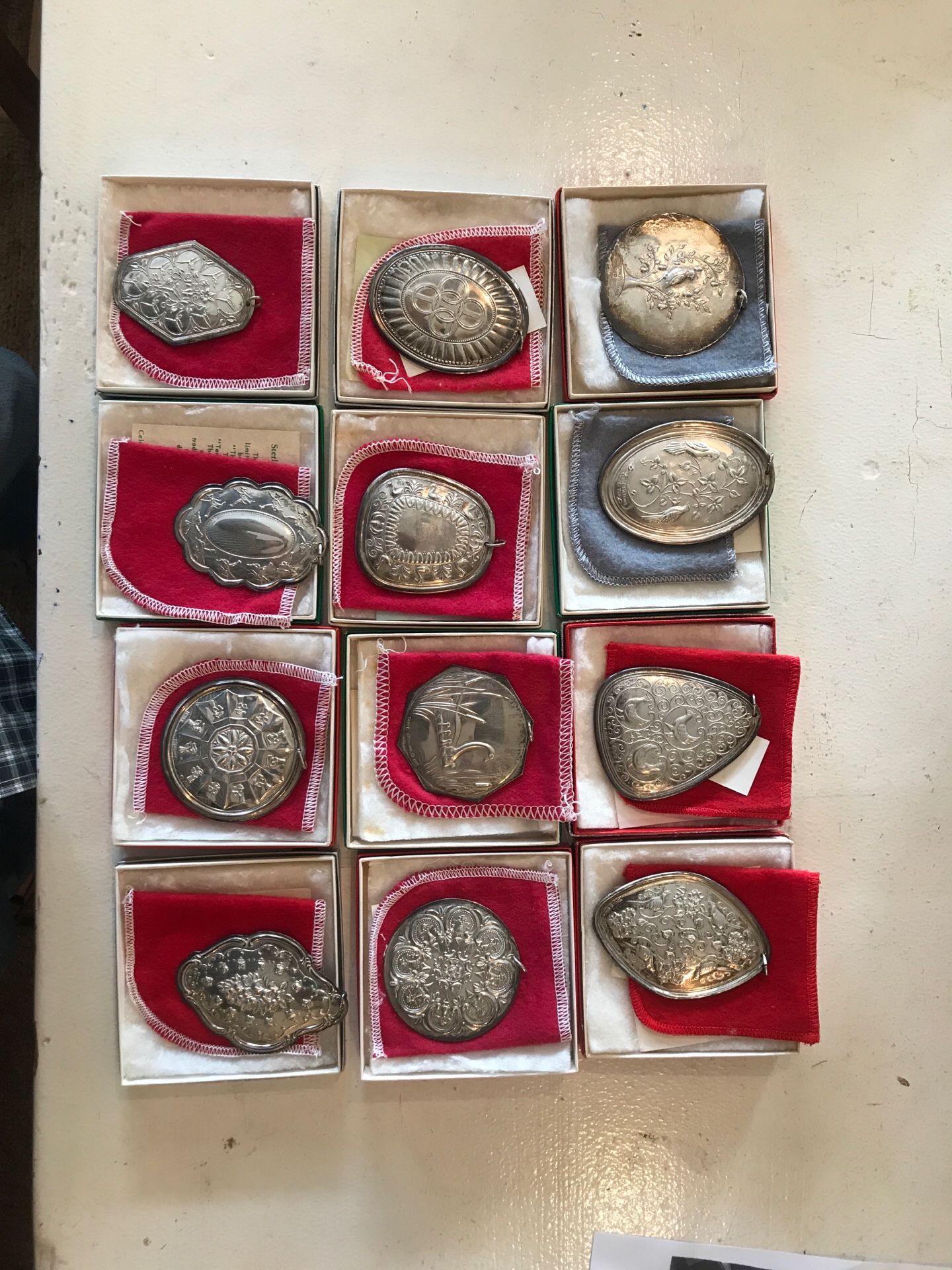 Towle Sterling Silver Christmas Medallions 1971/82