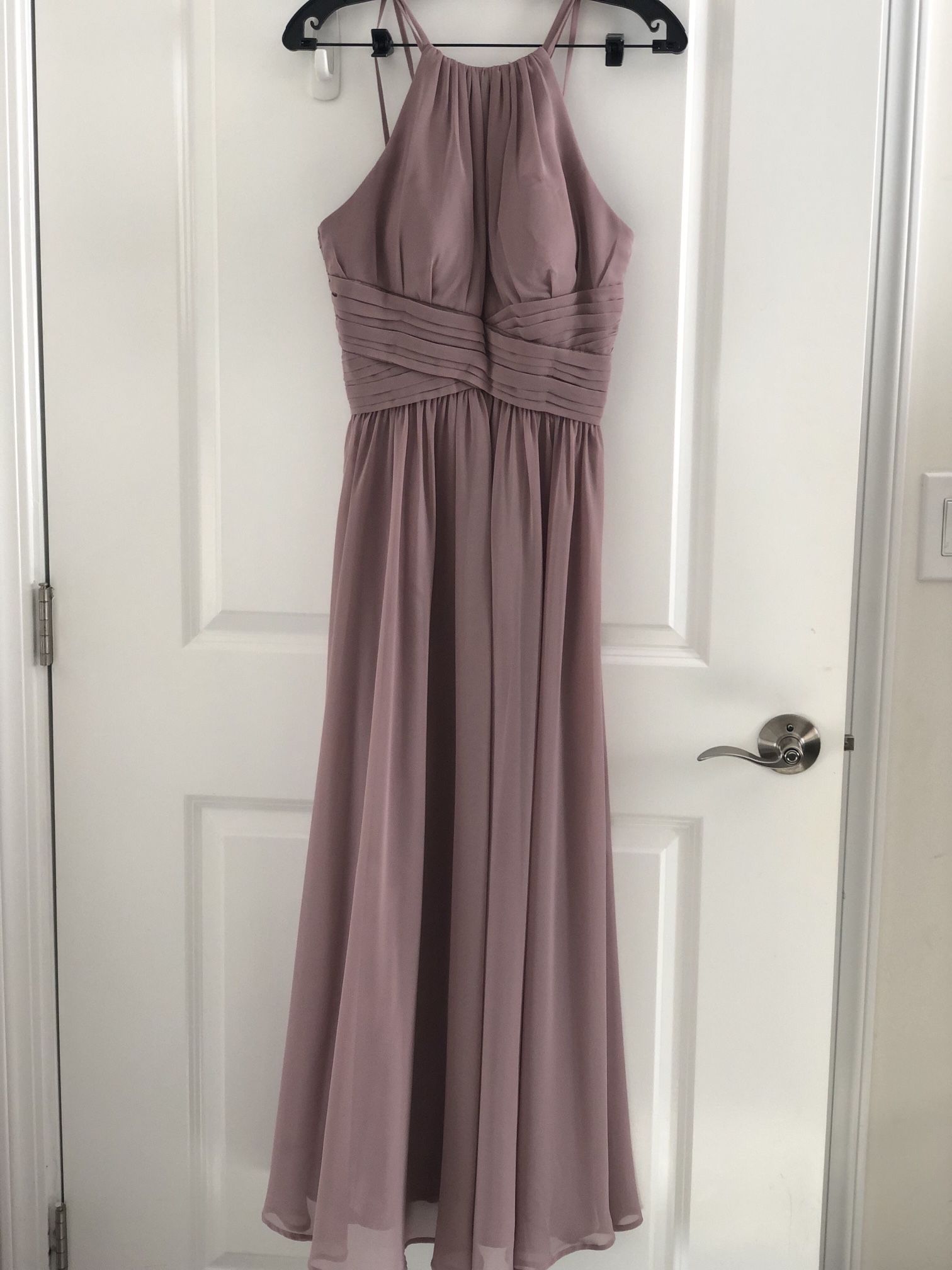 birdy bridesmaid dress Gold A Line V Neck Bridesmaid Dresses with Split PB125