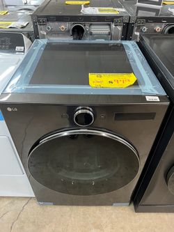 LG Front Load Dryer Black Steel