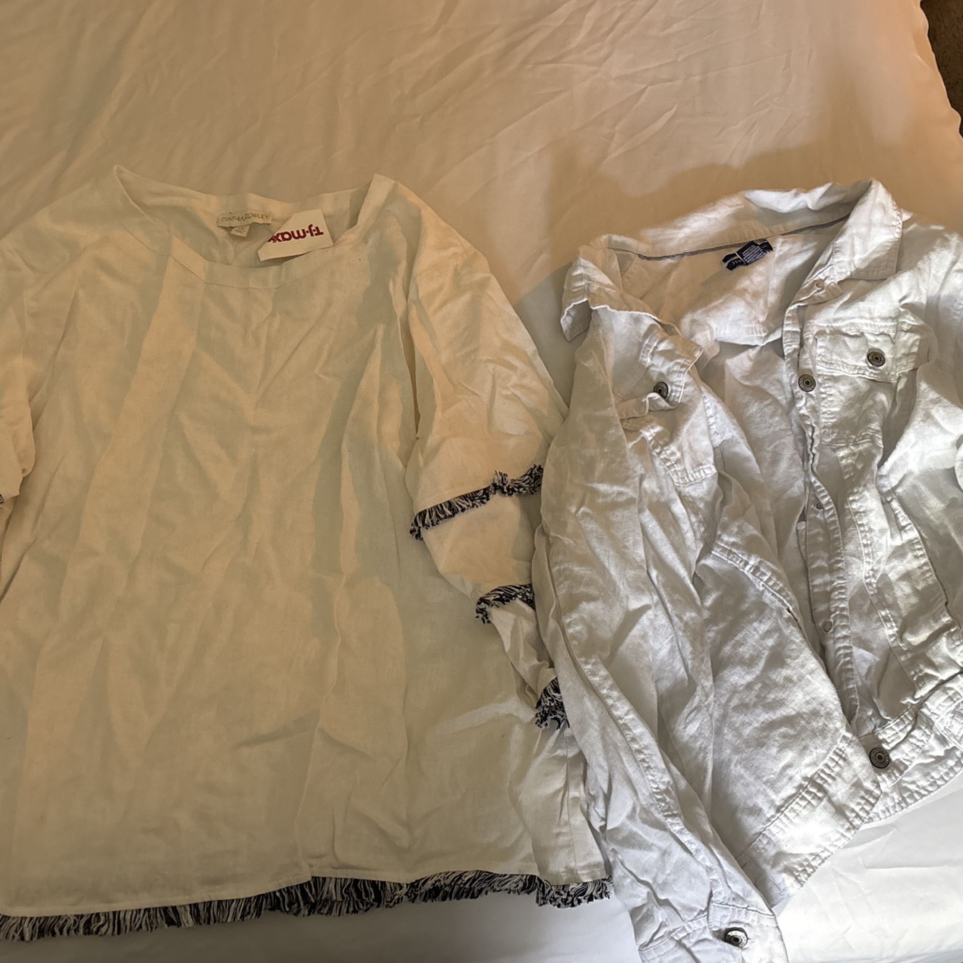 Cynthia Rowley Shirt Jny White Jean Jacket.