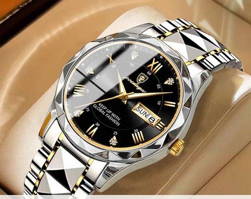 New Luxury Black Gold Men's Watch