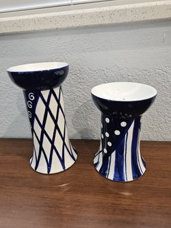 Vintage Ceramic Taper Candle Holders