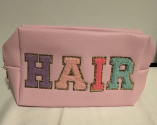 Preppy Patch Make-up Bag “HAIR”