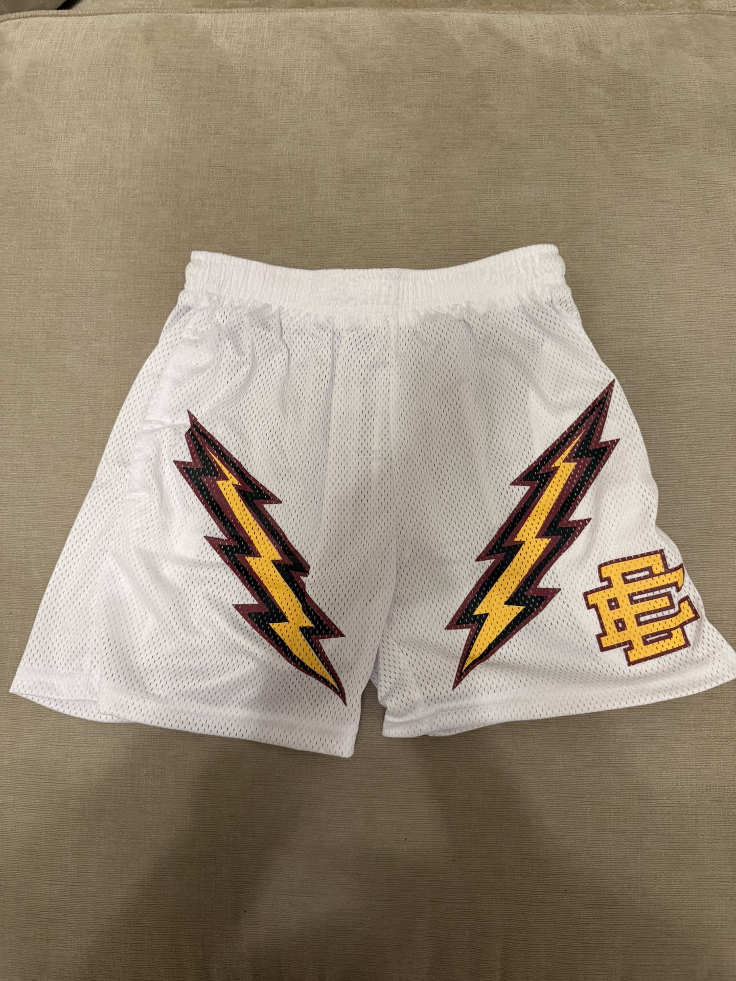 eric emanuel shorts lightning battle white