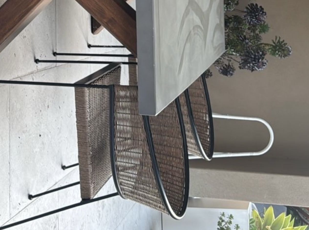 Pottery Barn- Wicker Metal Frame Chairs