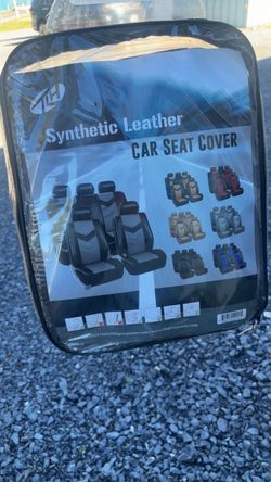 FH Group Synthetic Leather Car Seat Cover Set