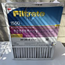 Brand New 3m Filtrete 1550 Filter 2 Pack