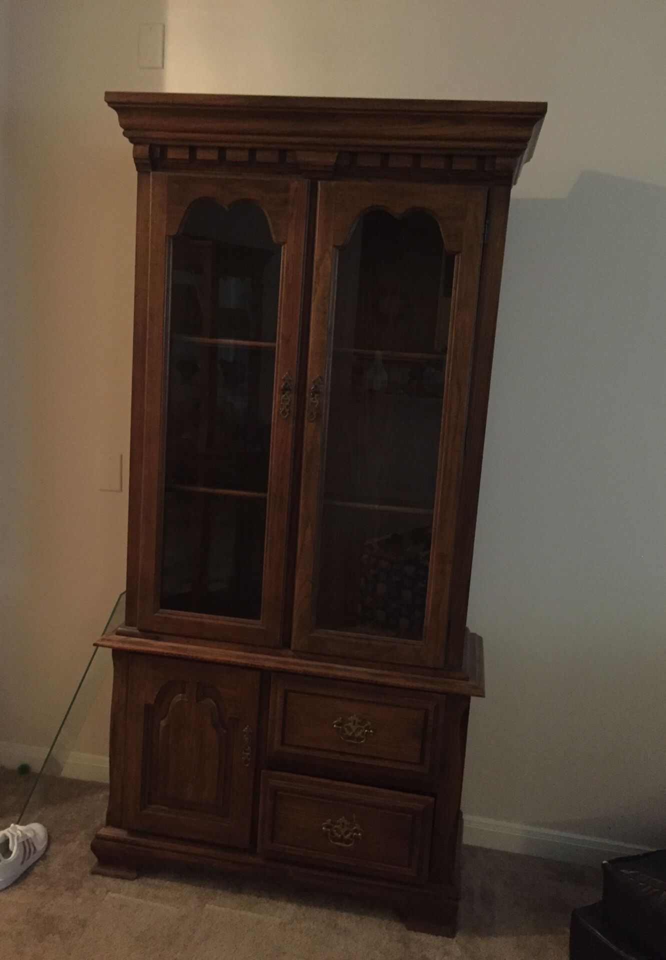 China cabinet with light