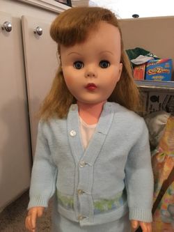 Life-size antique doll & trunk