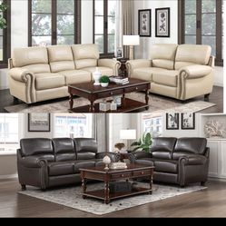 Top grain leather couches brand new for 999