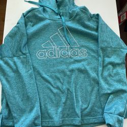 Turquoise Adidas pullover hoodie #AdidasHoodie  Size: XL (20-22) 🚚 Ships fast – usually same or next day 🔥 Bundle & save – DM for deals on 2+ items!