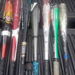 Baseball Bats and one Softball Bat $17 each