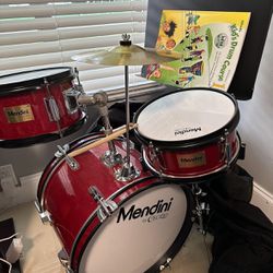 Mendini 16” 3 Piece Drum Kids Set With Accessories