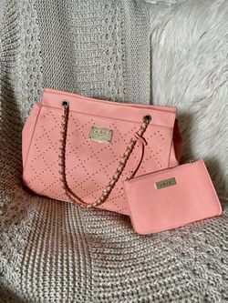 Bebe, Coral Neon Handbag