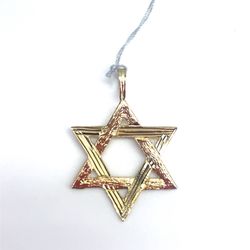 14Kt Yellow Gold Open Star David Pendant 1.20g I-1559