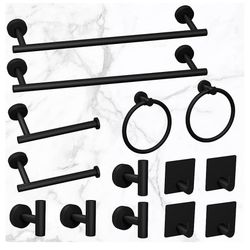 Matte Black Bathroom Accessories Set