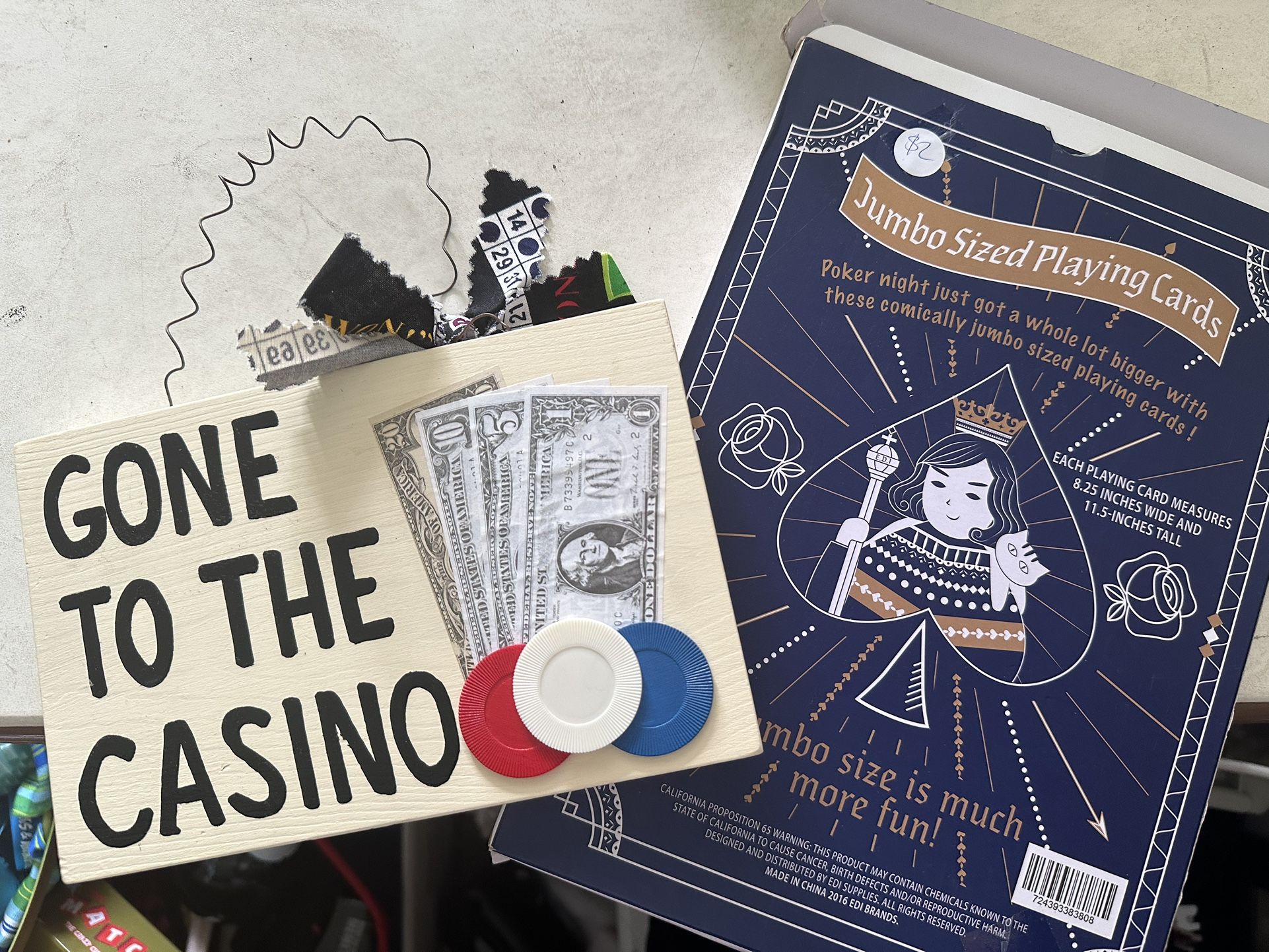 Gambling Casino, Funny Home Decor, And Large Playing Cards