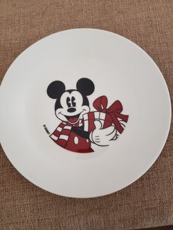 Holiday Mickey mouse plate
