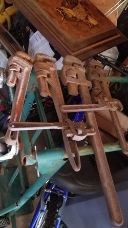 Stuffed animals,coke christmas train,and pipewrenches