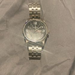 aramid armitron stainless steel watch - clean black face