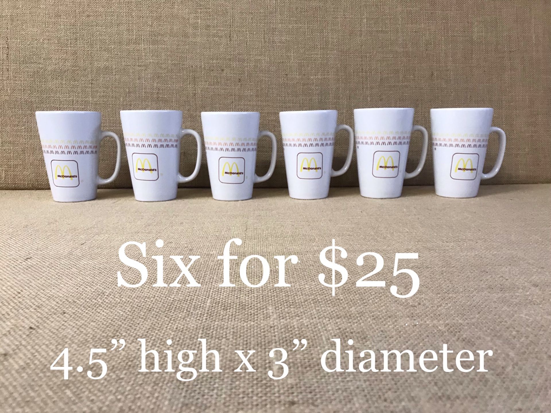 (6) McDonalds Group II Mugs (1980’s)