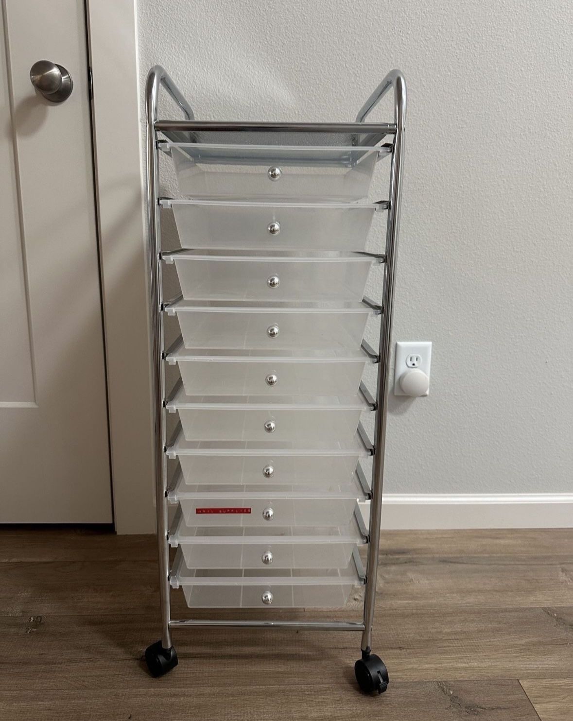 Rolling Storage Cart with Wheels, 10 Drawer Organizer for Kitchen, Bathroom, Bedroom, Living Room, Office