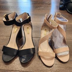 2 pairs of 8M/38  Louise et Cie ankle-strap sandals, good condition 