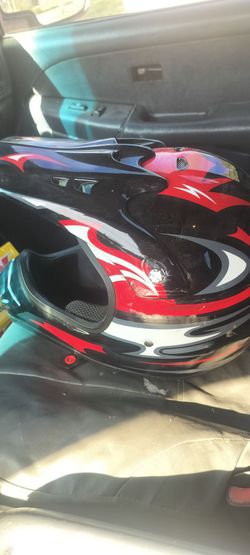 Motocross Full-Face Helmet Black Red
