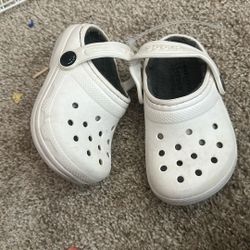 Kids White Crocs Toddler 7