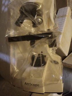 AmScope WF25X, 4X/10X/40X Portable Science Biological Compound Microscope