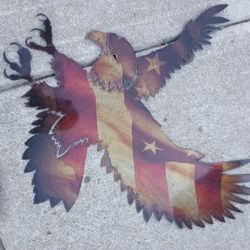 Wall Decor Eagle And Flag