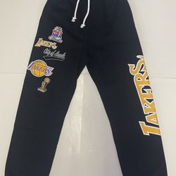 Mitchell & Ness Black NBA Los Angeles Lakers Champ City Joggers Small MSRP $90