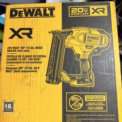 dewalt xr 20v 18 brad nailer. new tool only