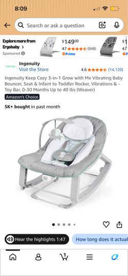 Baby bouncing chair rocker
