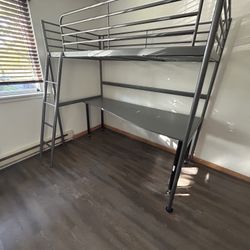 Lofted Bunk Style Desk Bed 