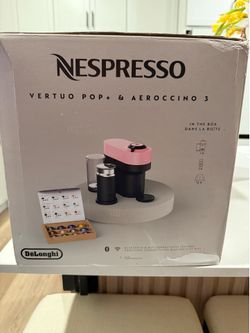 Vertuo Pop+ Coffee and Espresso Maker by DeLonghi with Milk Frother, Candy Pink