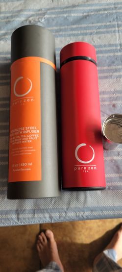 Pure Zen Stainless Steel Mug With Infuser 15oz