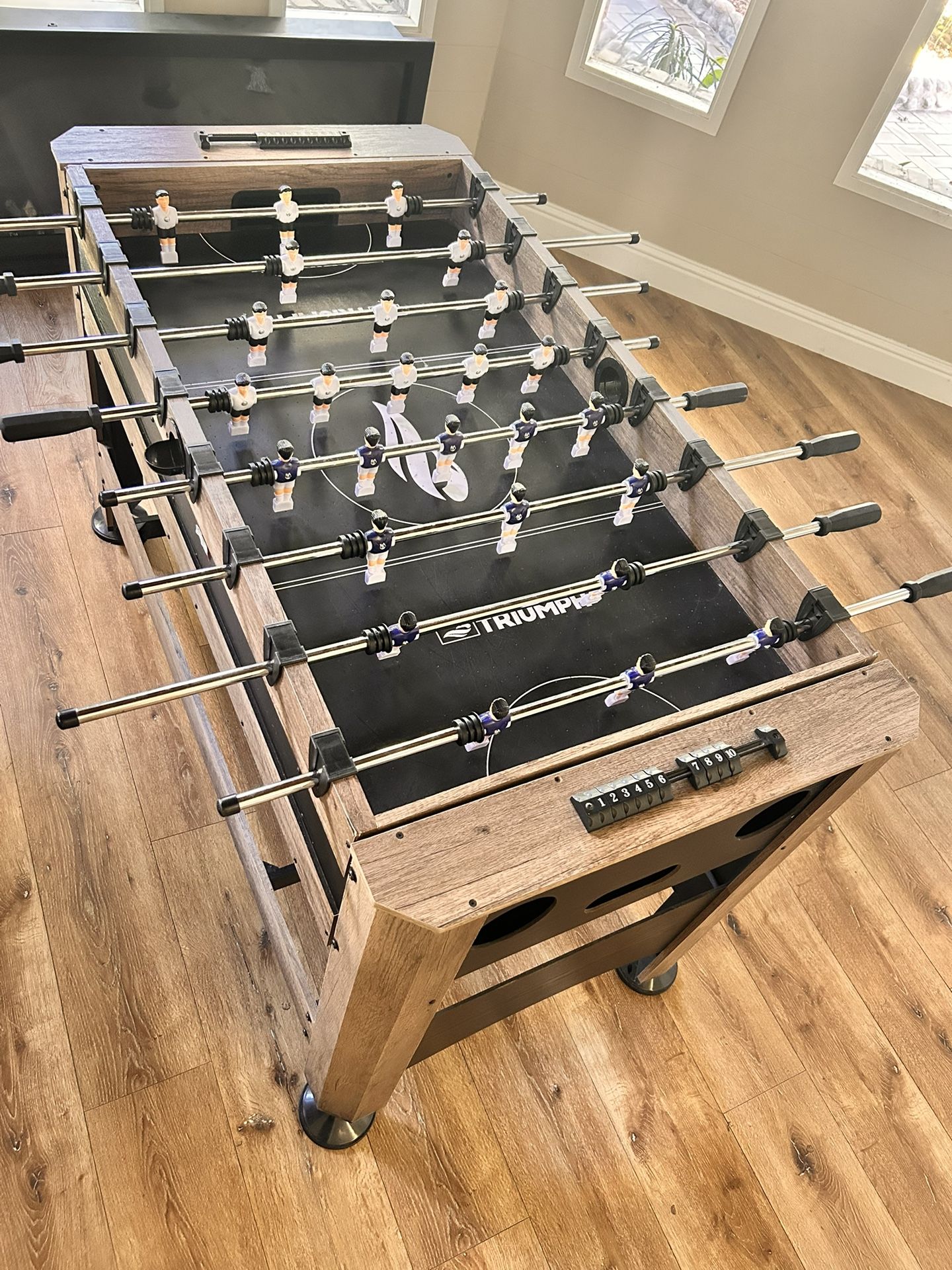 56” 4-in-1 Swivel Multi-Game Table - Air Hockey, Billiards, Foosball, Ping Pong