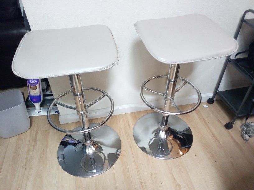 Two Adjustable Bar Stools Off. W