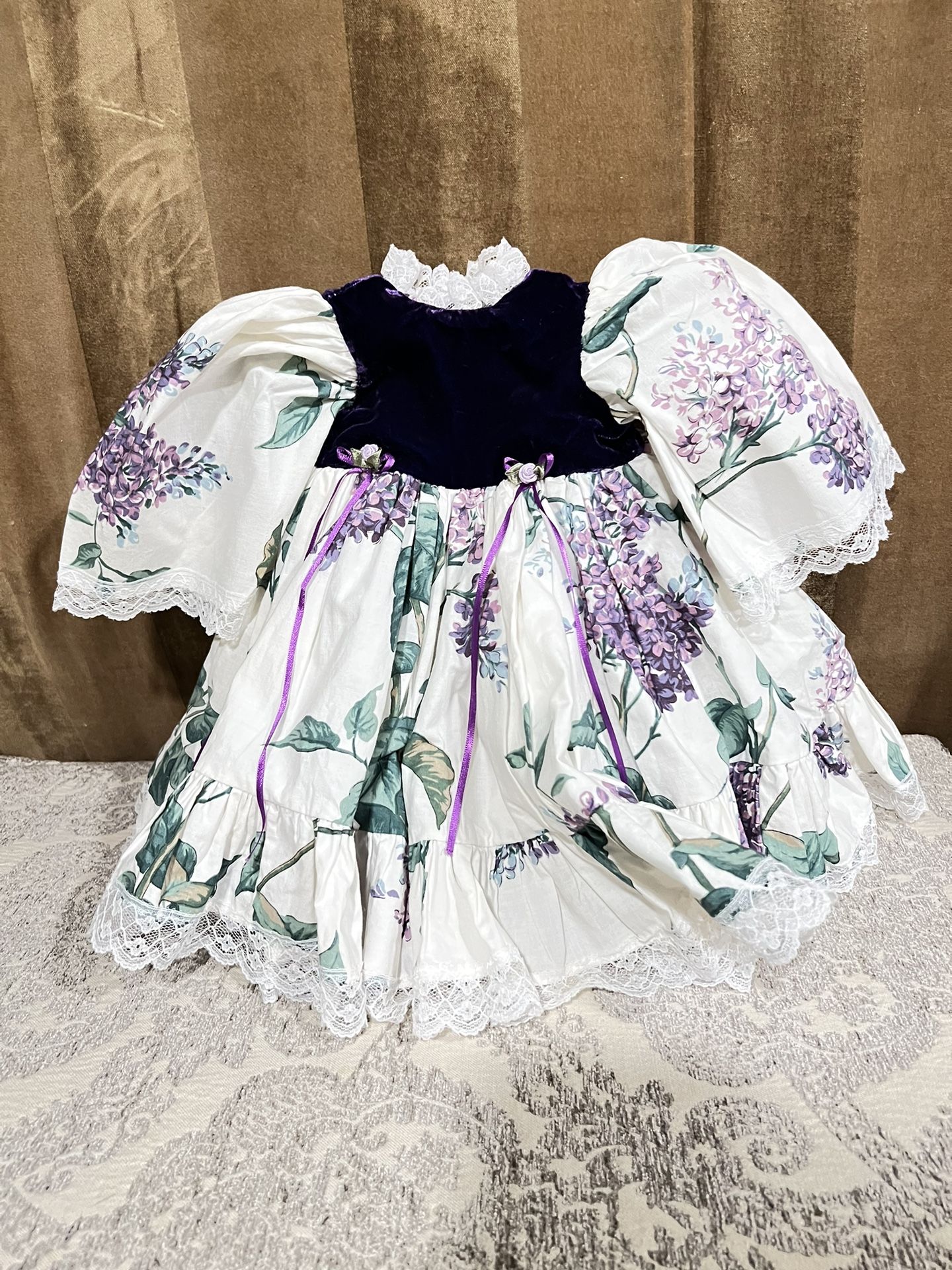 Vintage Style Doll Outfit Color purple