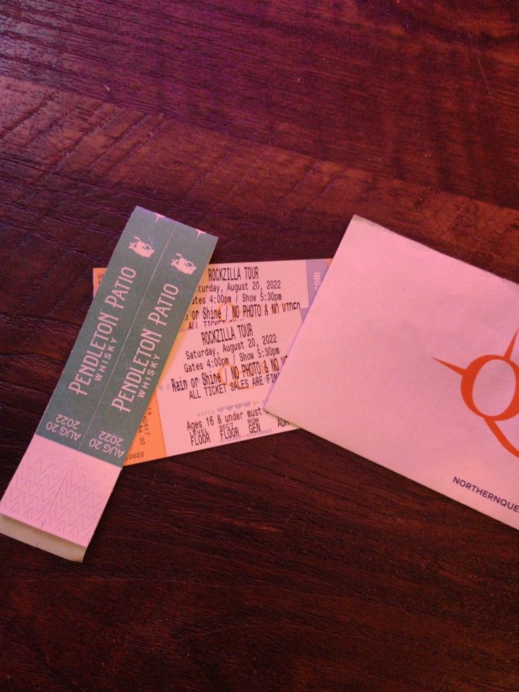Two Papa Roach Tickets Saturday August 20 With Pendleton Patio Access