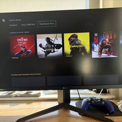 LG Gaming monitor with NVIDIA and Monitor Tilt Bezel.