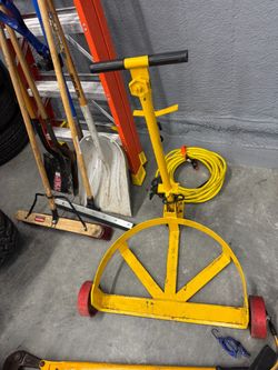 Two 55 Gallon Drum Dolly 1200lbs Oil Barrel Drum Dollies Heavy Duty Steel Drum Cart