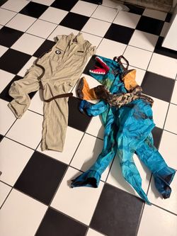 Dinosaur and paleontologist costume