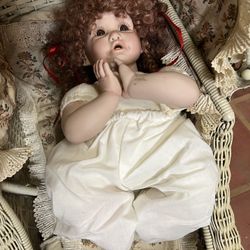 Vintage Praying Porcelain Doll